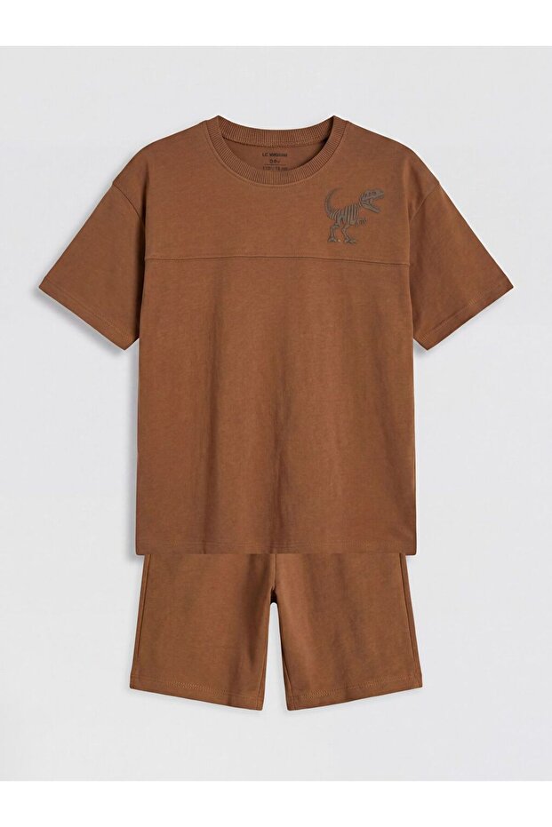 Dinosaur Printed Boys' T-Shirt and Shorts Set (S6)