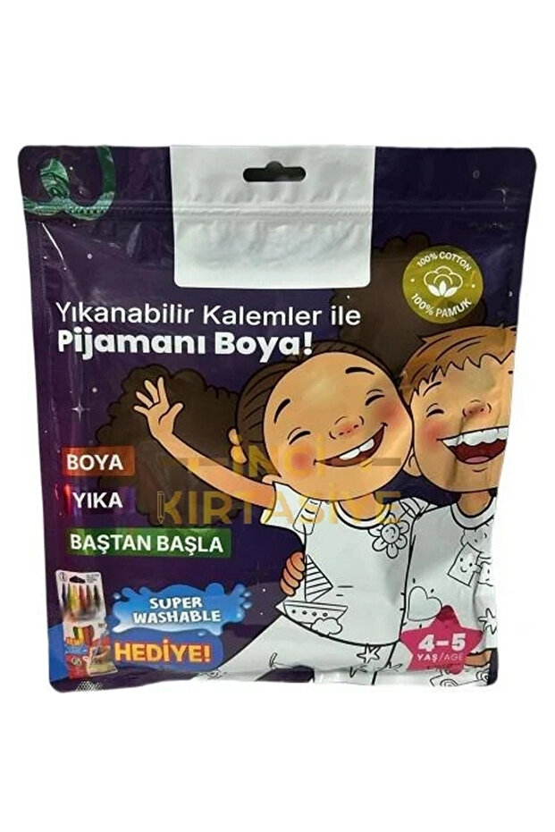 Mey Import ®   Paintable Pajamas with Pen Gift for 4-5 Years Old