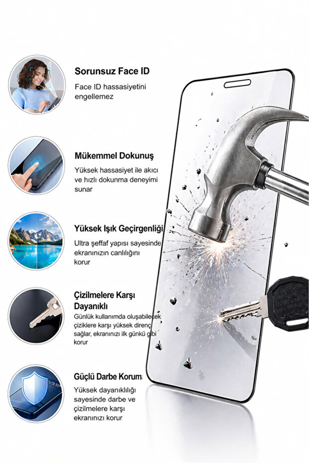 iPhone 16 Plus Compatible Anti-Static Full Coverage 9H Glass Screen Protector - 3