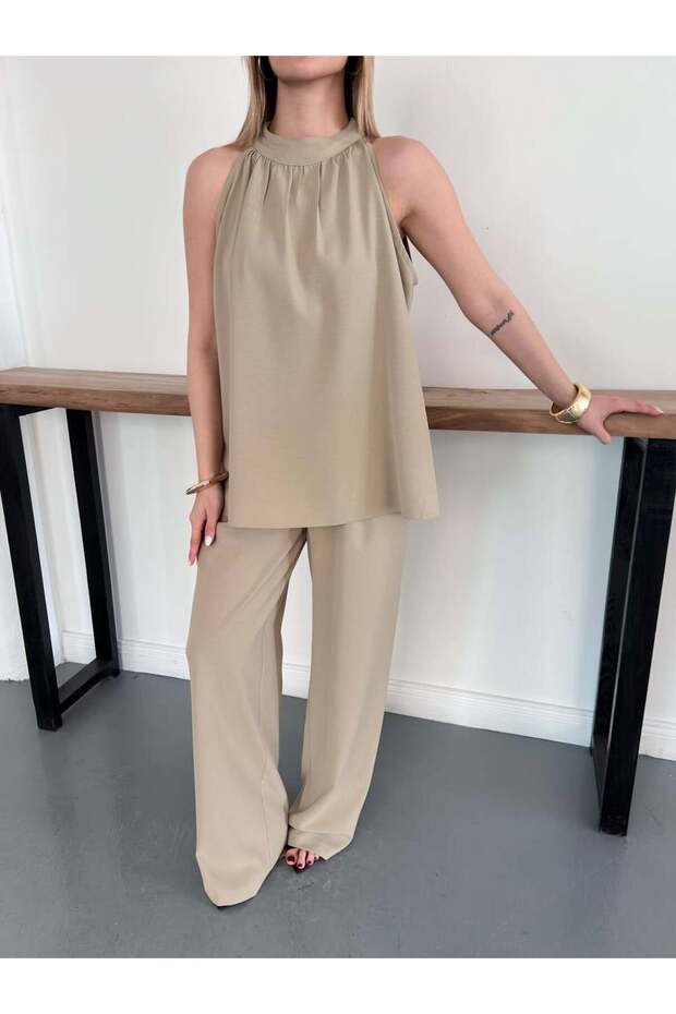Set bluză cu guler halter - 1