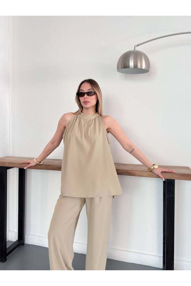 Set bluză cu guler halter - 2