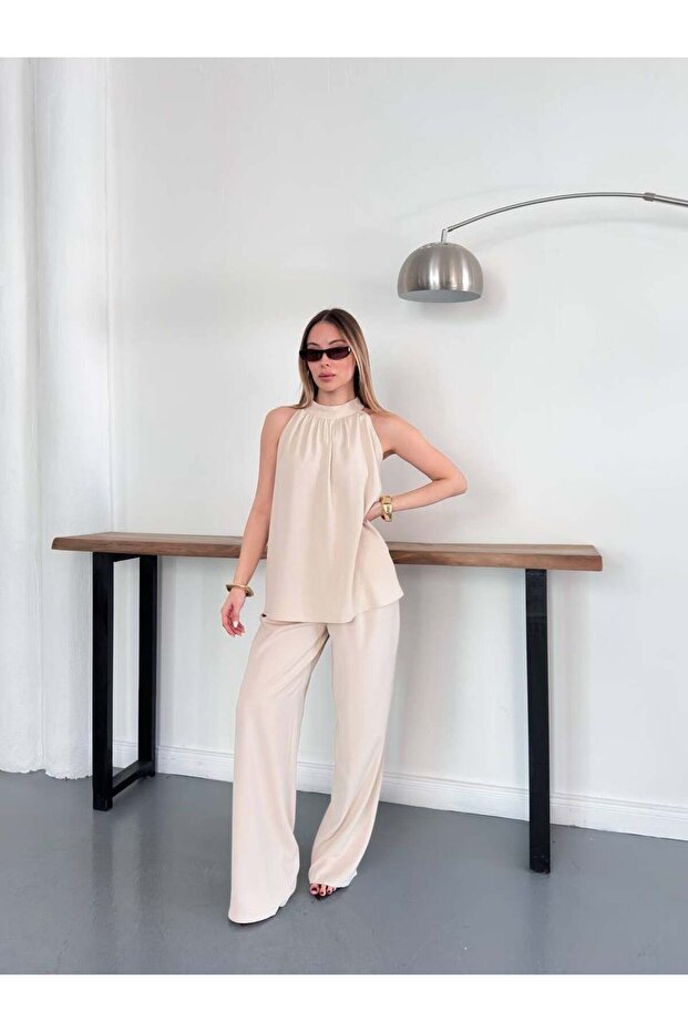 Set bluză cu guler halter - 5