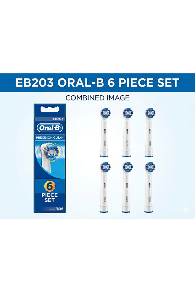 EB203 ORAL -B TOOTHBRUSH REPLACEMENT HEAD 6 PIECE