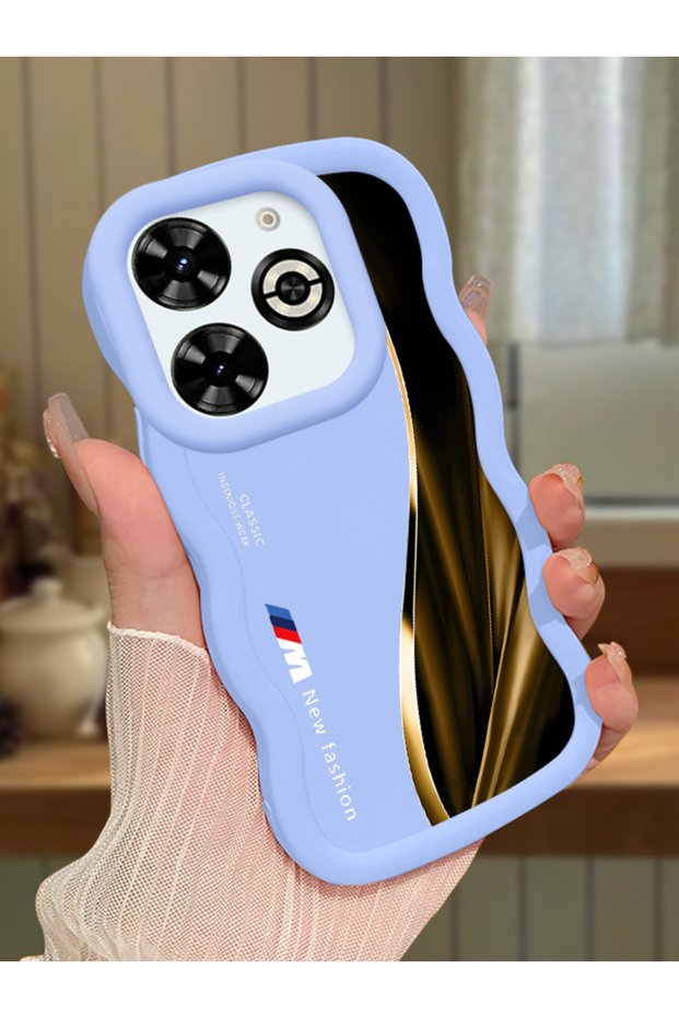 حافظة هاتف Infinix Smart 8 Plus متوافقة مع نمط BMW من السيليكون الأزرق البسيط المقاوم للصدمات
