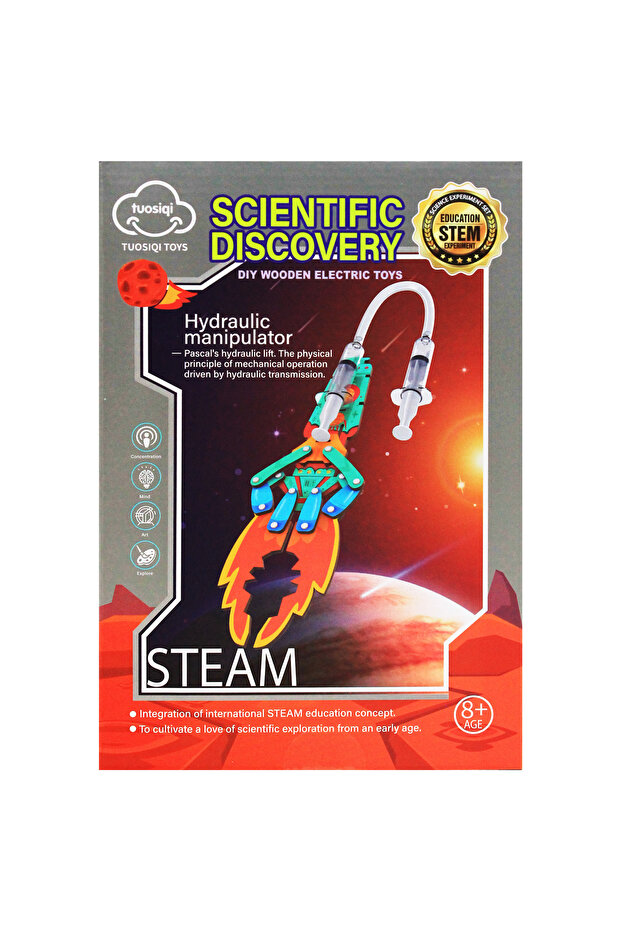 Steam DIY Science Project-Science Experiment- DIY Wooden Toys- Hydraulic Manipulator