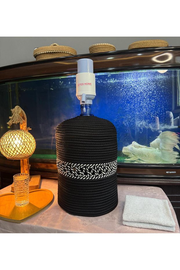 Bottle Cover with Jute Straw Bamboo Pattern, Natural Jute Look, Decorative Basket, Bottle Cover