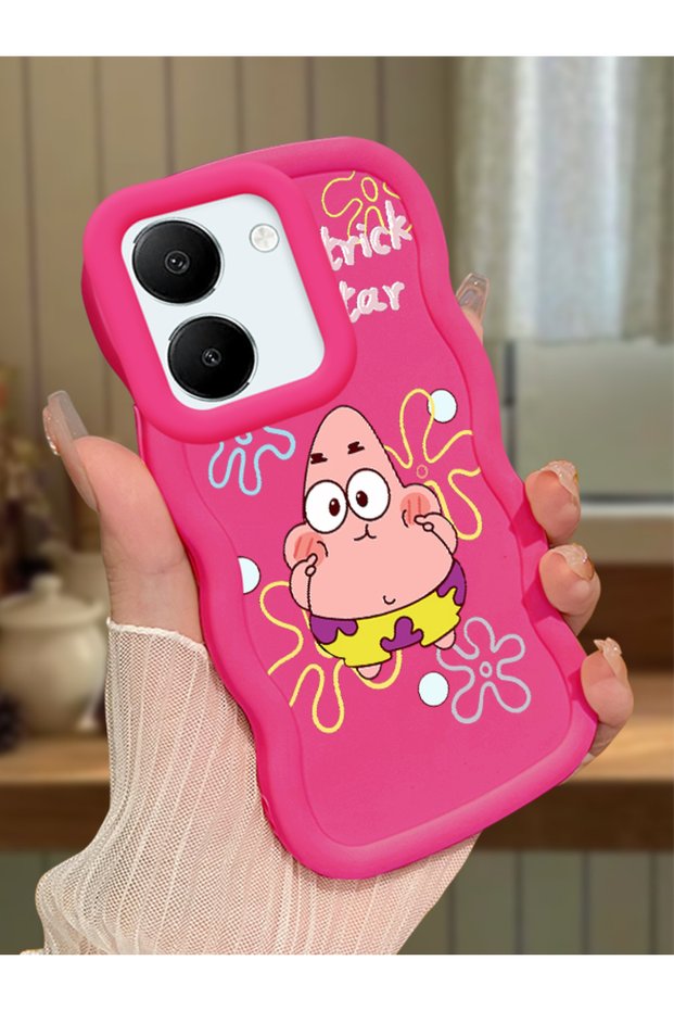 Vivo Y27S Compatible Shockproof Simple Red Silicone Phone Case Spongebob Pattern