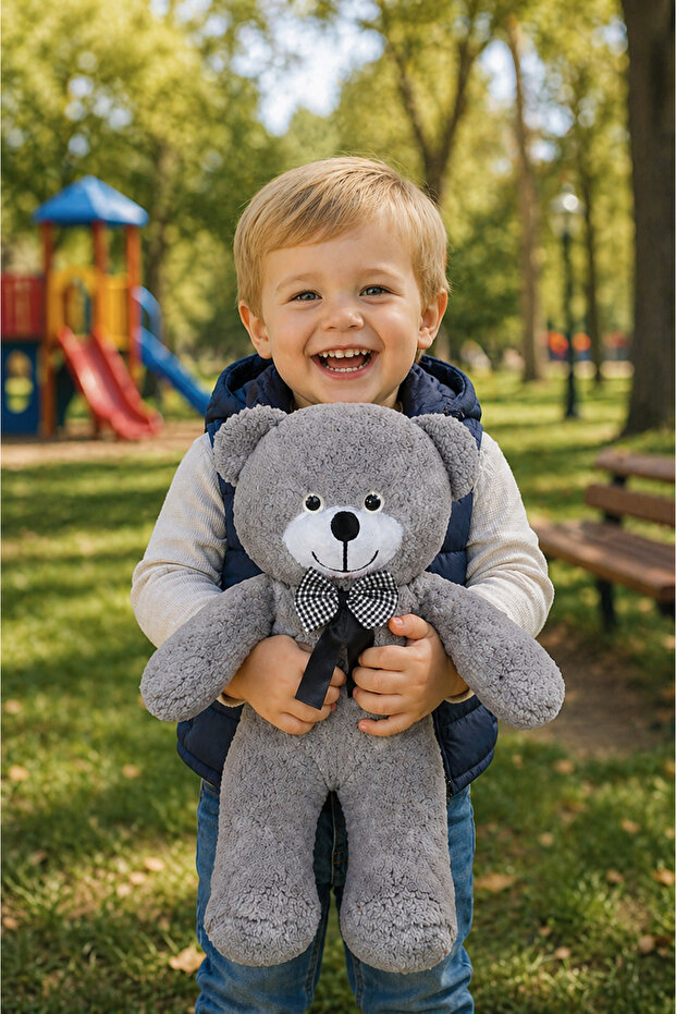 50 cm Cute Plush Teddy Bear with Bow Tie - Soft and Easy to Carry