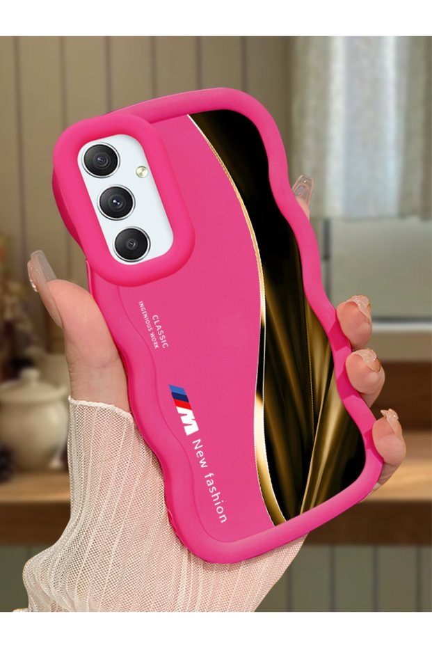 Samsung Galaxy A34 5g Compatible Shockproof Simple Red Silicone Phone Case Bmw Pattern