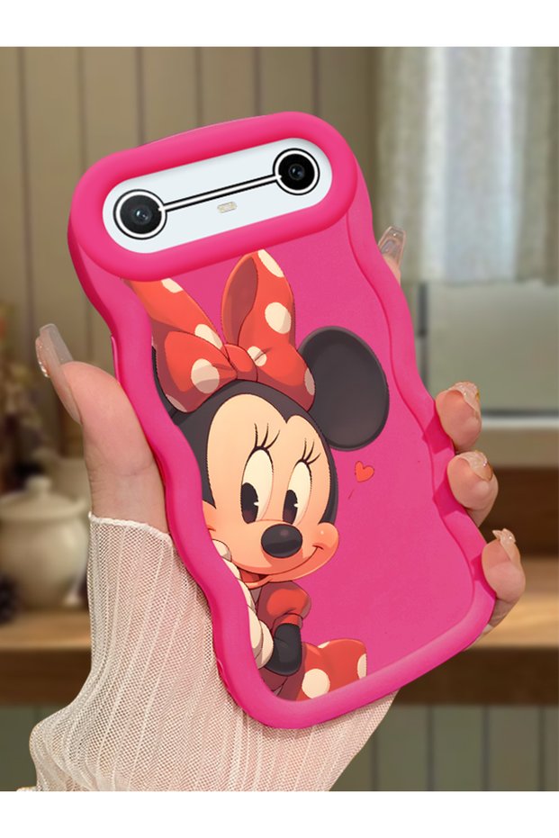 Tecno Pova Slim Compatible Shockproof Simple Red Silicone Phone Case Minnie Pattern