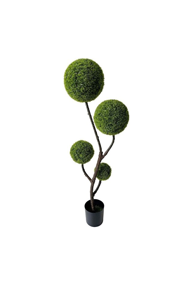 150cm Artificial Topiary Tree with Grass Pot Detachable Design for Natural Wood Trunk Realistic Faux Green