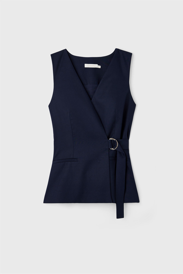Double Breasted Collar Vest - 6