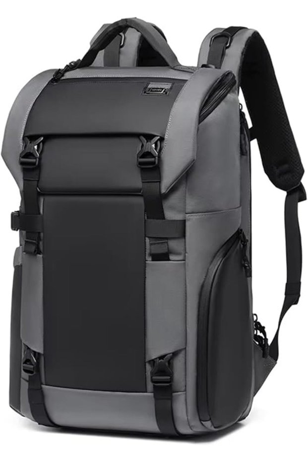 9866 29L Tactical Hiking Backpack Water-Resistant Travel Bag with USB Port Grey