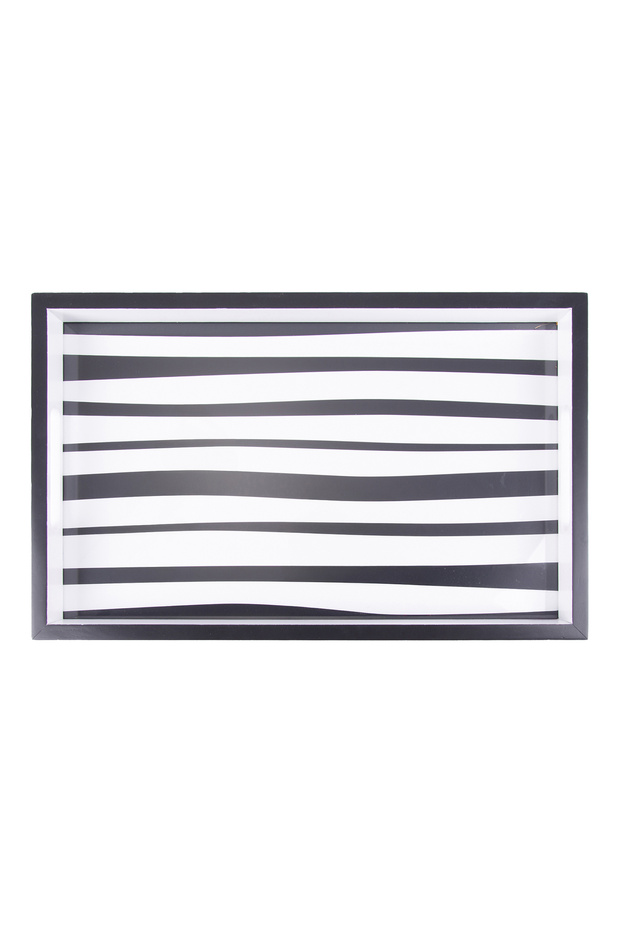 Zebra Stripe Wooden Serving Tray From Hayda