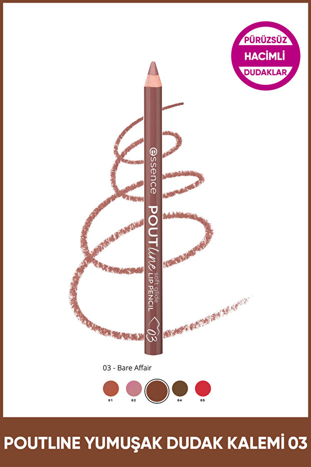 Poutline Soft Tip Lip Liner No: 03