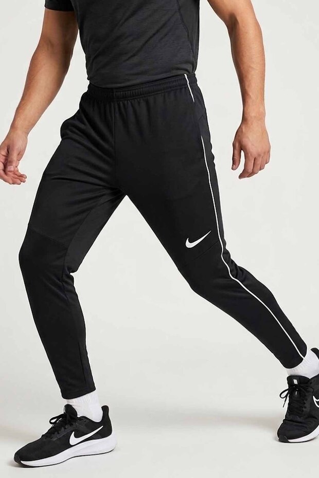 بنطلون رياضي أسود للرجال من Dri-FIT - بنطلون تدريب ضيق الساق V-9