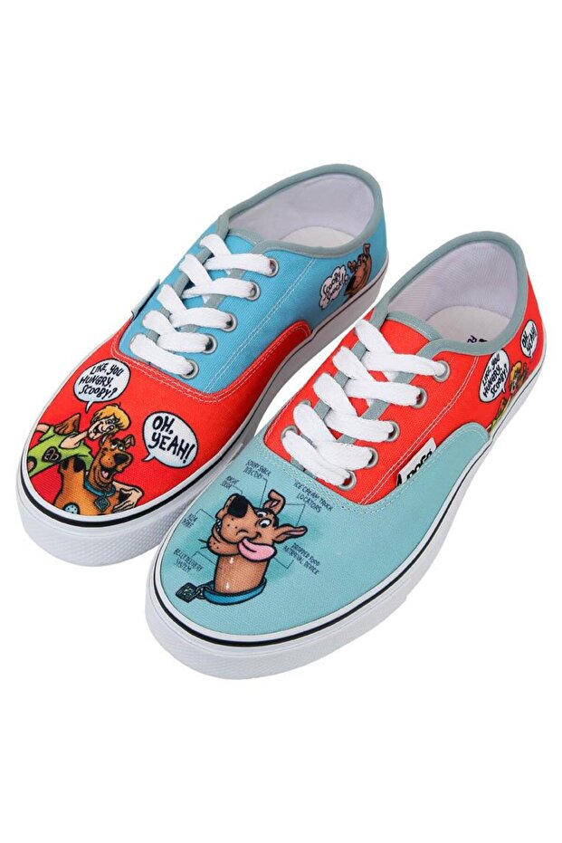 Women's Vegan Multicolor Sneakers - Warner Bros Hungry Doo Scooby Doo Design