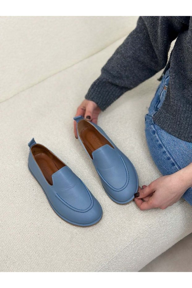 Blue Skin Genuine Leather (Raisa) Women's Shoes