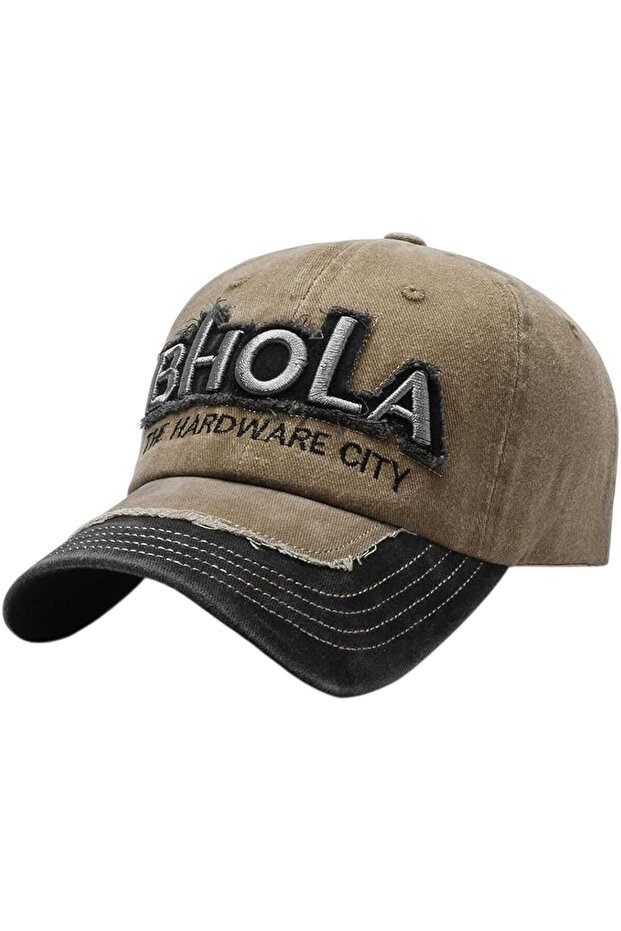 Unisex Vintage Bhola Embroidered Adjustable Baseball Cap Hat