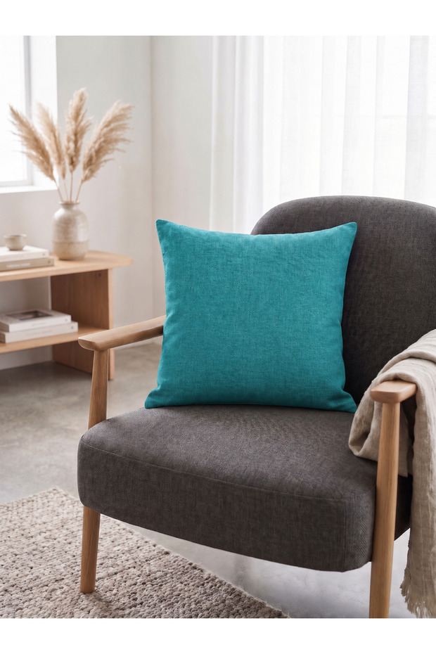 Plain Woven Linen Double-Sided Throw Pillow Cover