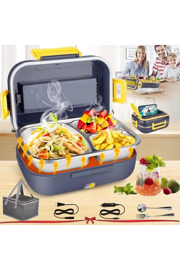 Electric Lunch Box Food Heater Warmer for Car Truck Plug-in and Home Office Portable Microwave