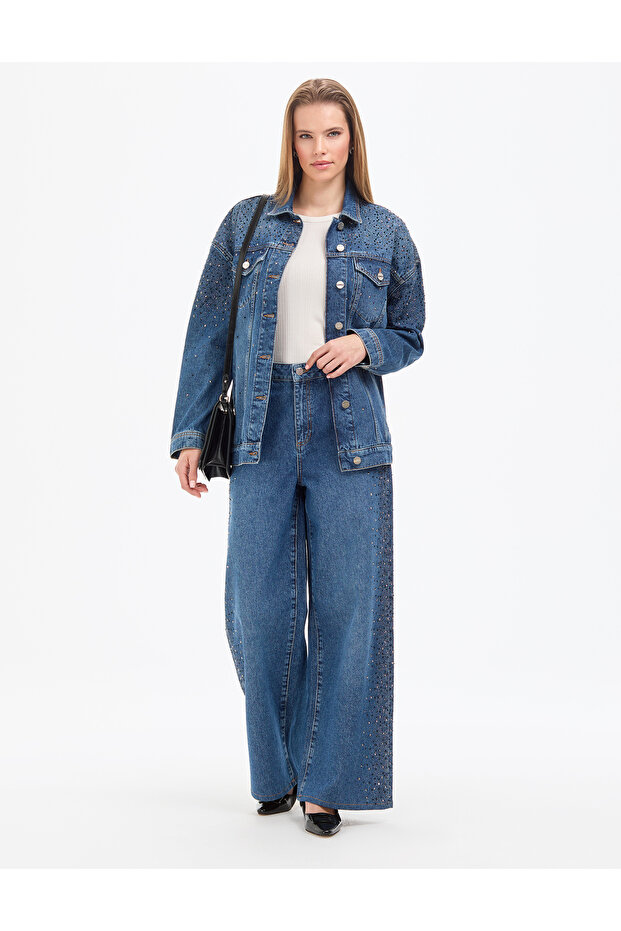 Blue Loose Fit Jean Trousers 50324046-Vr036
