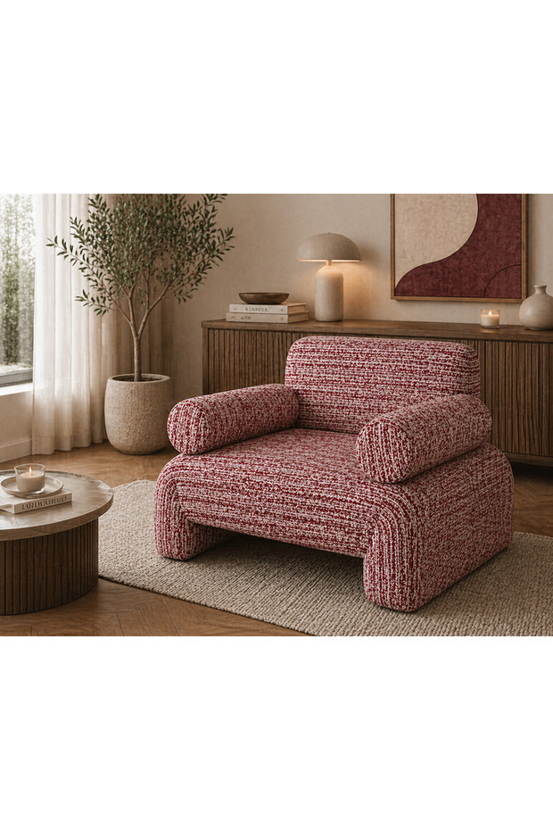 كنبة مودرن فاخرة مريحة بتنجيد ناعم – 80×68×66 سم، ارتفاع الجلسة 38 سم
