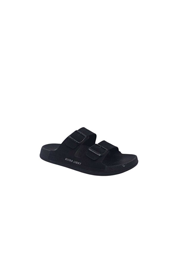 Elipsoy 235 Men's Black Buckle Daily Use Slippers