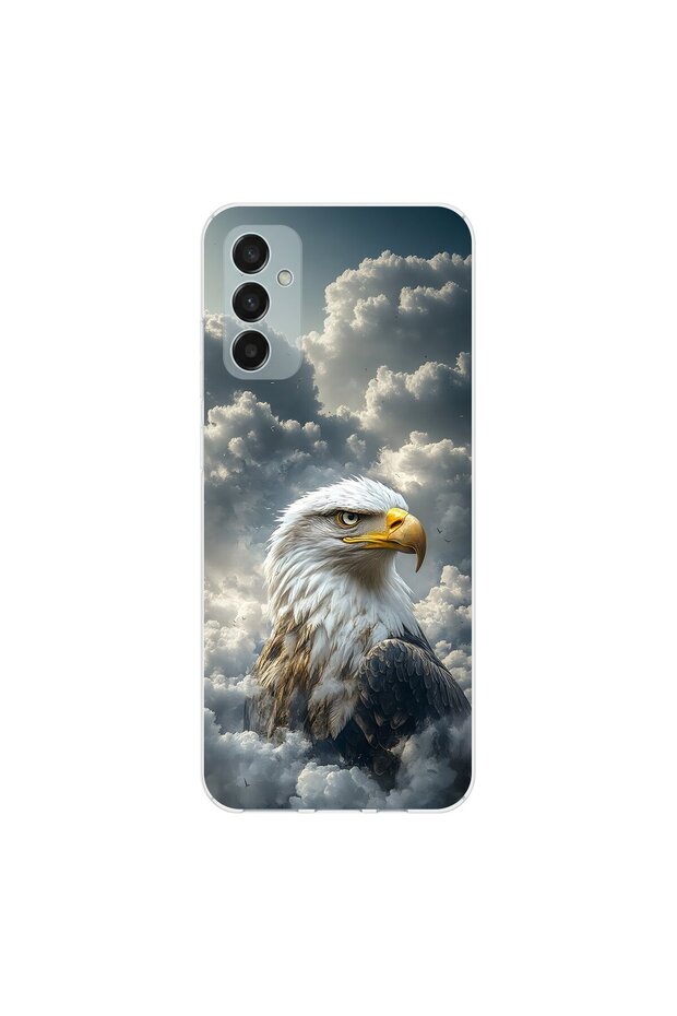 Samsung Galaxy M23 Compatible Eagle Design Transparent Case