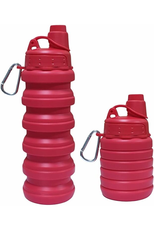 Silicone Collapsible Water Bottles, 500ml Portable Foldable Expandable Water Bottle Sports Cups