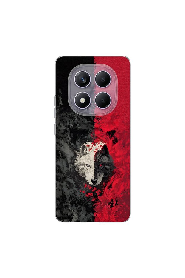 Redmi Note 14 Pro Compatible Wolf Design Transparent Case