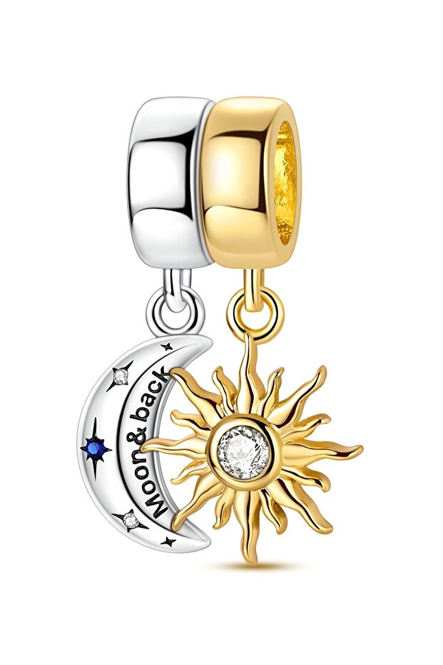 Detachable Moon and Sun Dangle Charm
