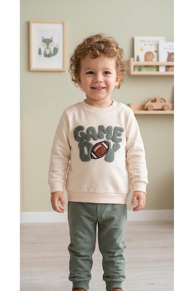 Game Day Embroidered Baby Set