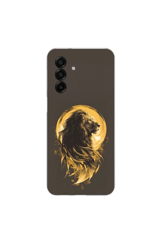 Samsung Galaxy A17 Compatible Lion Design Transparent Case