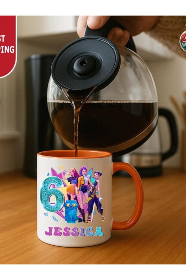 Huntrix Birthday Girl Mug, Kpop Demon Hunter Mug, Gift For Huntrix Fan, Mira Rumi Zoey Mug, Huntrix Mug Birthday Gift
