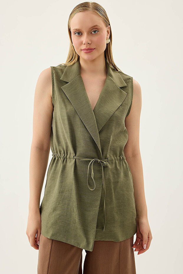Drawstring Waist Vest - 3