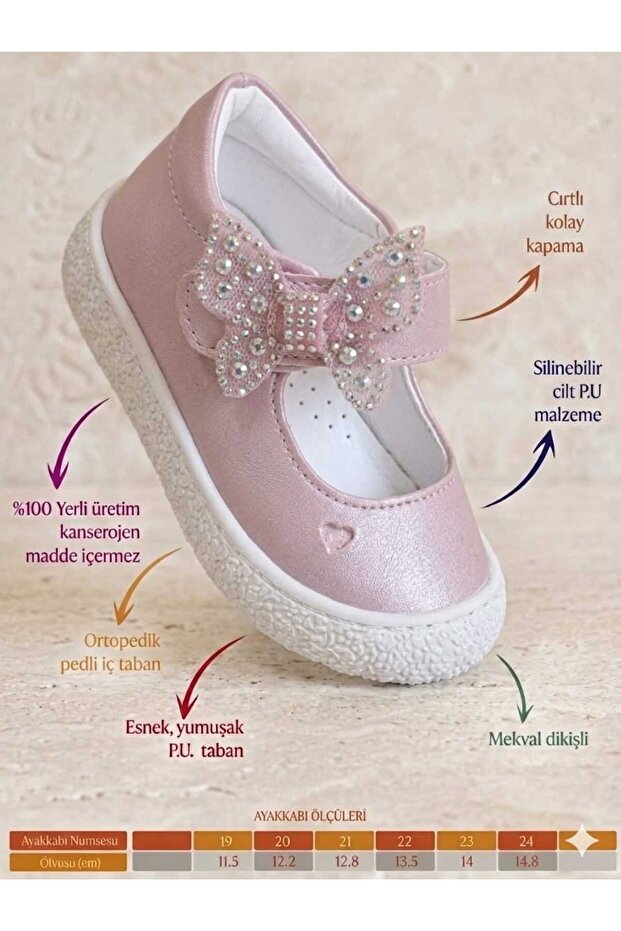Çago kids ilk adım bebe çocuk ortopedik, dikişli yumuşak hafif tabanlı ayakkabı