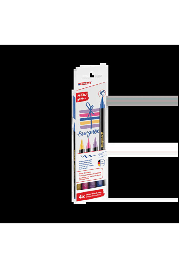 Simli Fırça Uçlu Kalem 4 Lü Set - 1