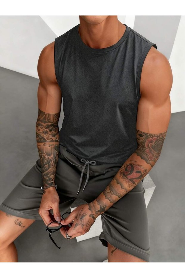 Men's Sleeveless Undershirt Ultra Comfortable Fit Casual Sports Basic Summer T-Shirt