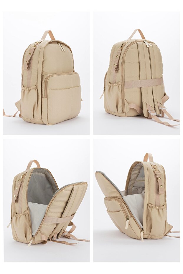 Luxury Beige Large Size 1St Class Thermal Multi-Pocket Mother Baby Care Bag