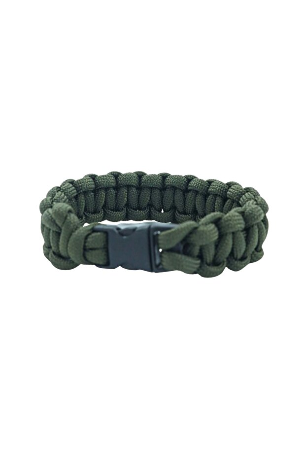 Clip-On Khaki Paracord Bracelet – Plain M2 - Survival Bracelet