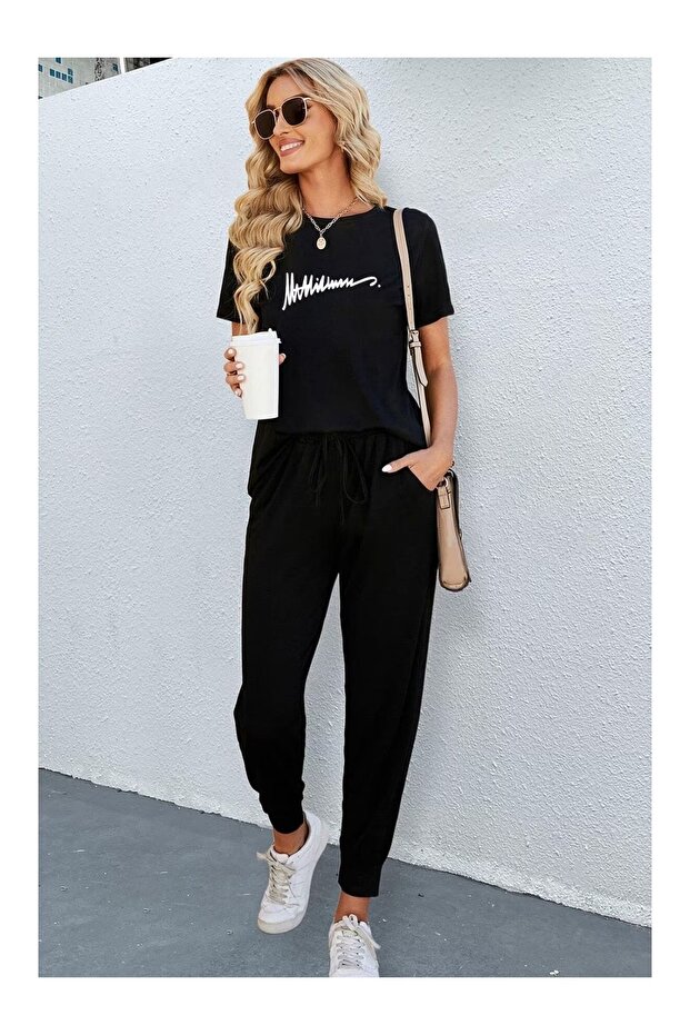 Vonix Unisex Oversize Ultra Comfortable Summer Casual Short Sleeve T-Shirt Sweatpants Set Sport Basic