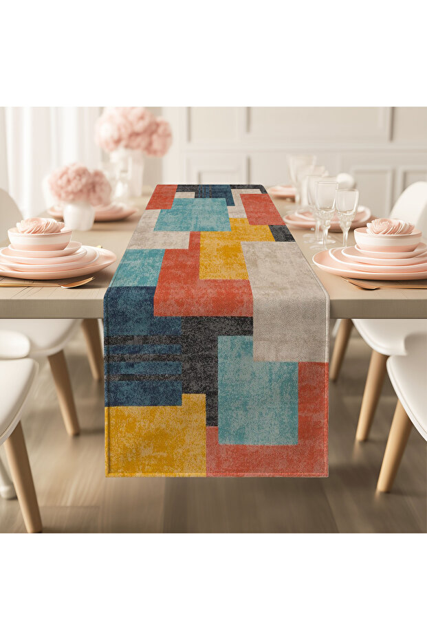 Modern Design Colorful Pattern Runner M209 - 1