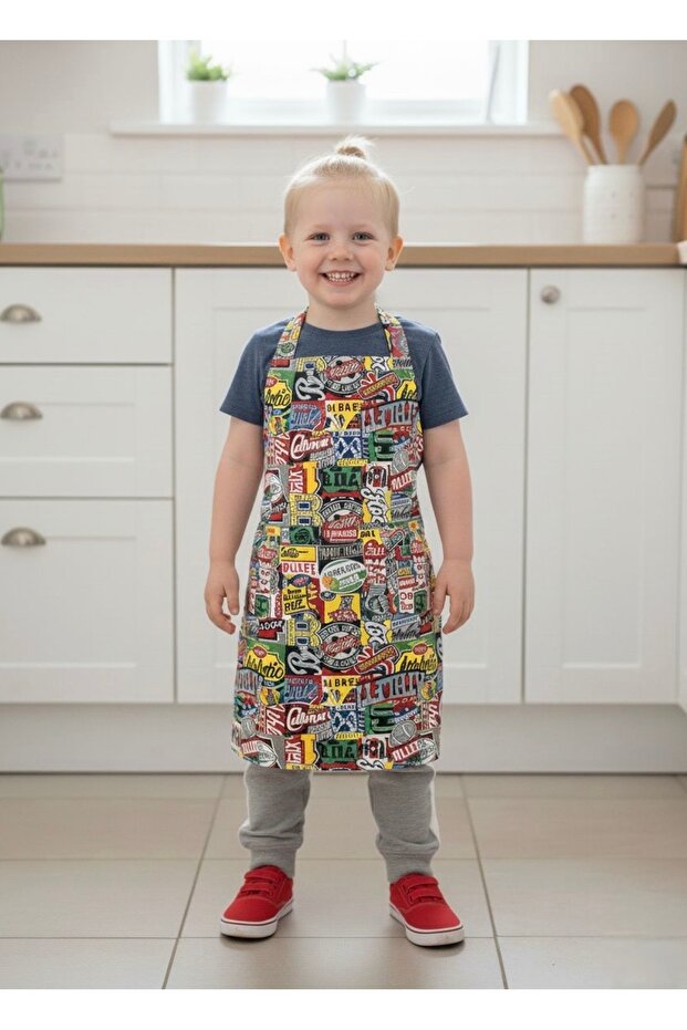 Children's Kitchen Apron Kindergarten Activity Apron Mother and Child Apron