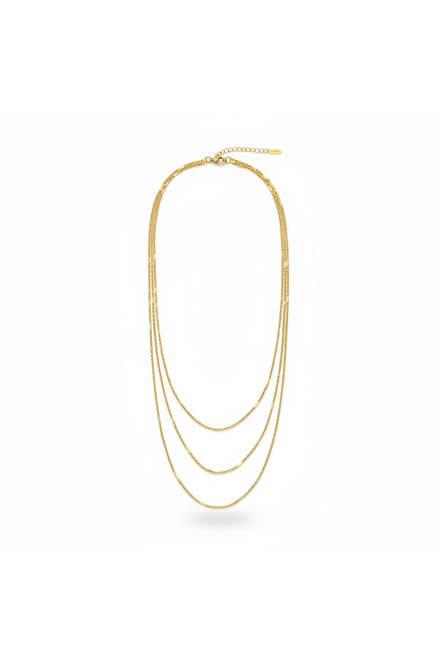 Flake Gold 3-Piece Necklace
