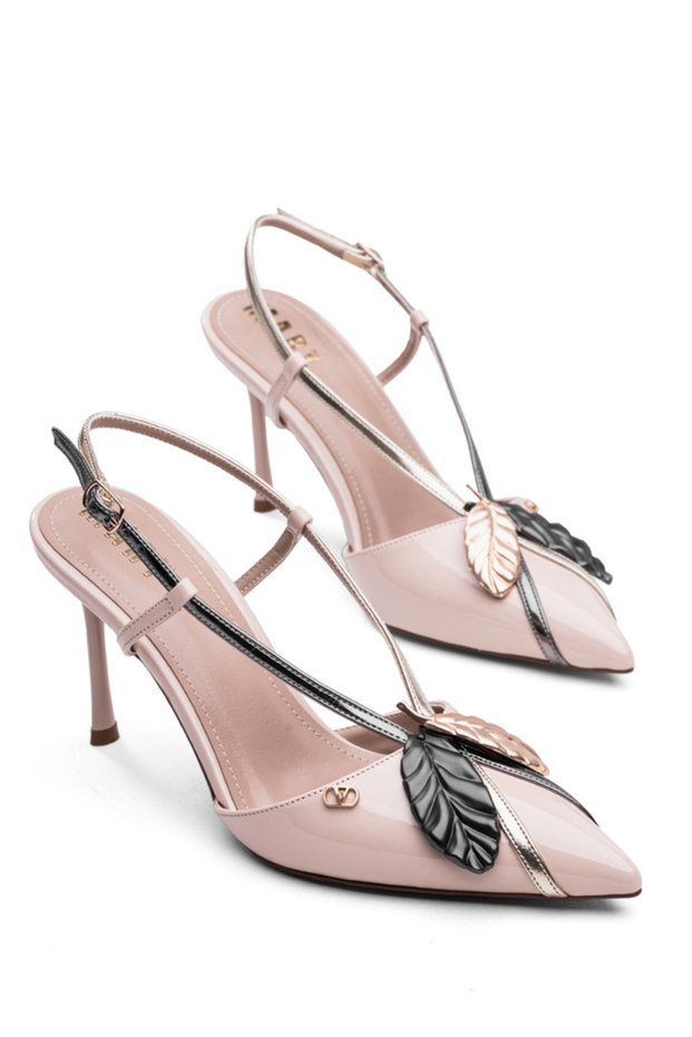 High-Heeled Shoes Classic High-Heeled Shoes Slingback Shoes Patent Leather High-Heeled Shoes
