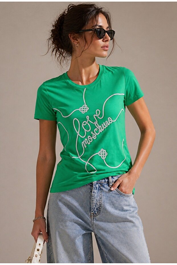 Slim Fit Cotton Typography Printed Cotton T-Shirt