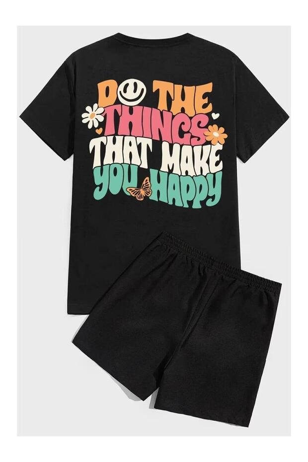 Silatrend Unisex Oversize Shorts Set Short Sleeve T-Shirt Comfortable Fit Summer Casual Sports