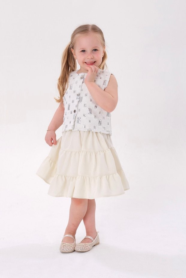 Sequin Jacket and Skirt Set