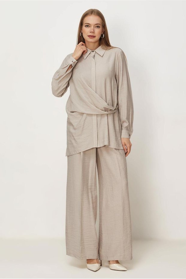 Shirt with Pants Collar Suit 46326